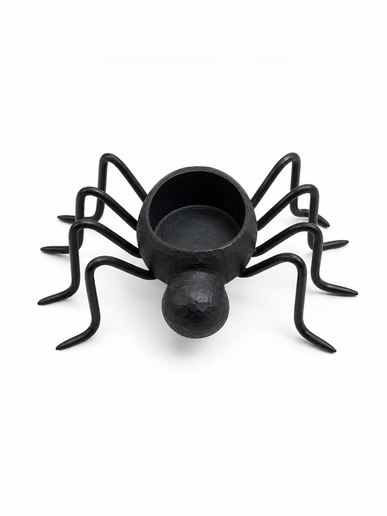 Pottery Barn Other - Pottery Barn Black Metal Wrought Iron Spider Candle Holders